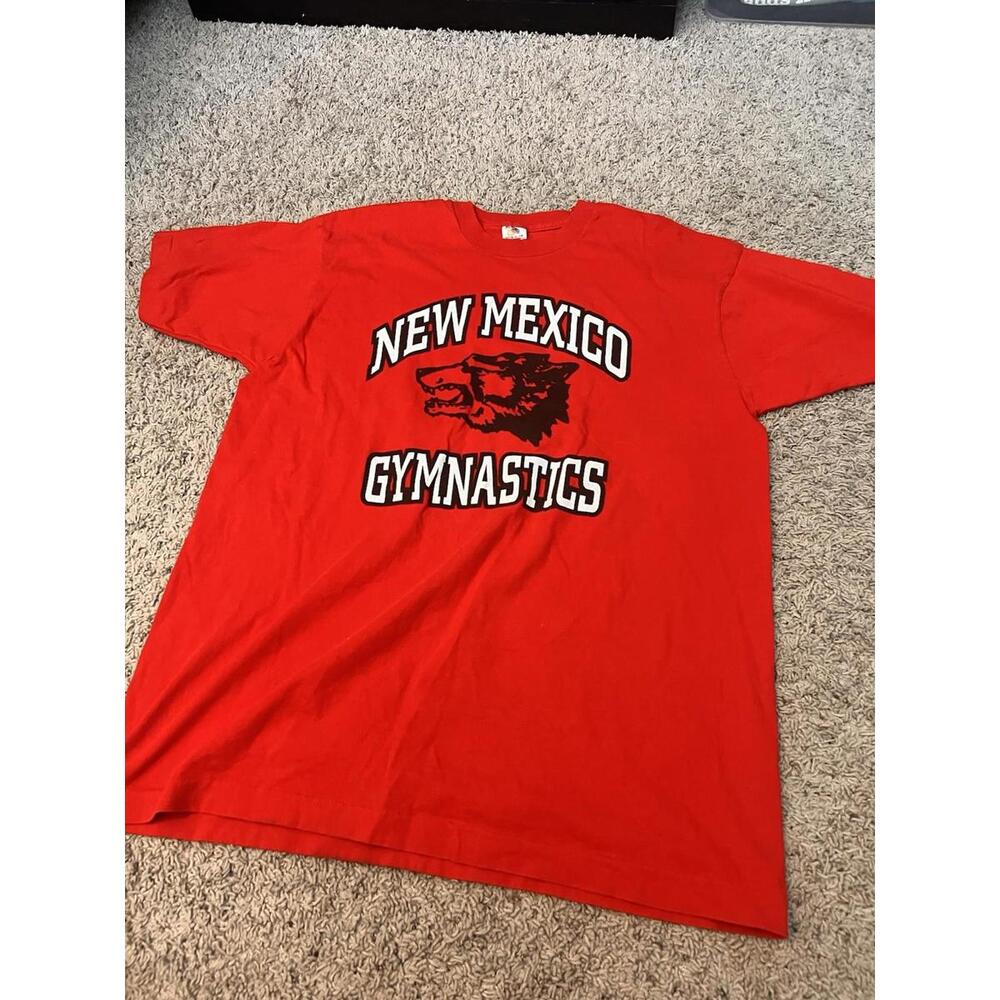 Vintage 90s University Of New Mexico Gymnastics Team Lobos Single-Stitch XL Tee